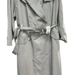 Spiegel Gray Belted Trench Coat | Plus Size 24 Vintage